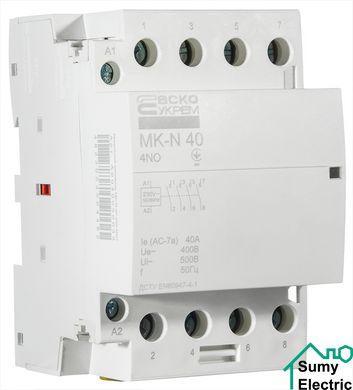 Модульний контактор MK-N 4P 40A 4NO 220V