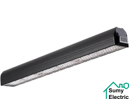 Светильник промышленный подвесной алюминиевый Zeugma-150 черный 150W 6400K 13950Lm 87° 80x758мм 100-265V IP65