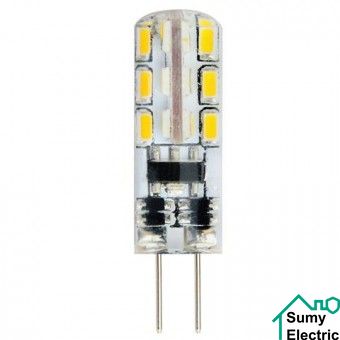 Лампа капсульная Midi силикон SMD LED 1,5W G4 2700K 110Lm 360° 12V