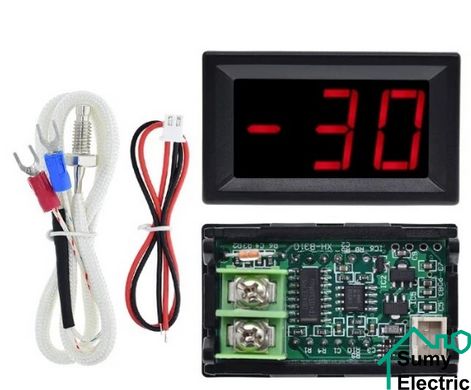 Термометр промышленный высокотемпературный XH B-310, 12 В, +800 С красный