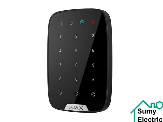 Безпроводова сенсорна клавіатура Ajax KeyPad Plus black