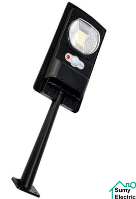 Світильник консольний Compact-10 чорний на сонячній панеліз фотосенсором SMD LED 10W 6400K 180Lm 2-3м IP65