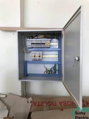 Монтаж вмонтированного электрического щита на 36 автоматов (Газоблок)