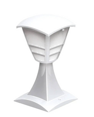 Светильник садово-парковый столбик Yonca-1 белый пластик Е27 h319мм 230V IP44