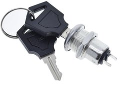 Кнопка металлическая с ключом 1NO 12mm 12*21mm S1203 Keys