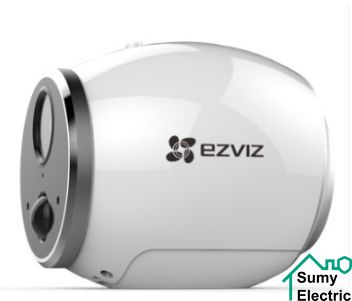 CS-CV316 (2мм) 1 Мп Wi-Fi камера на батарейках EZVIZ, Білий, -