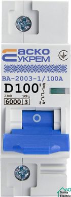 Автоматический выключатель УКРЕМ ВА-2003 1р 100А АСКО