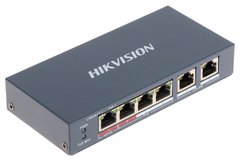 4-портовый неуправляемый POE коммутатор Hikvision DS-3E0106HP-E