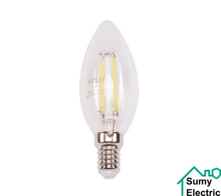 Лампа C35 filament 6w E14 4000K (077-N)