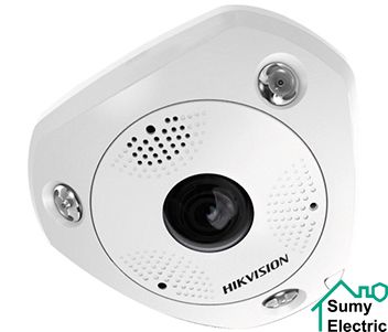 DS-2CD6365G0-IVS (1.27мм) 6Мп Fisheye IP камера серії DeepinView, Білий, до 2.5мм