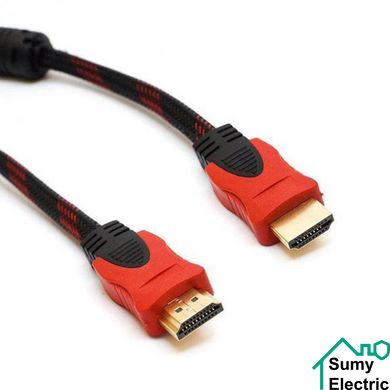 Кабель HDMI-HDMI черный (2 феррита) 1,5м Q200