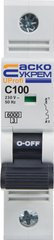 Модульний автоматичний вимикач UProfi 1р 100А C 6kА