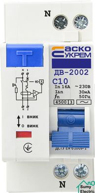 Диференційний вимикач ДВ-2002 10А 30мА АСКО