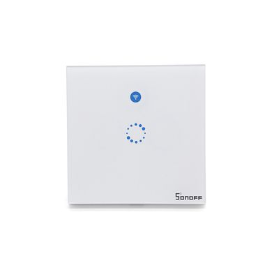 Minitiger SonOff сенсорний одноканальний вимикач з WiFi керуванням, Білий