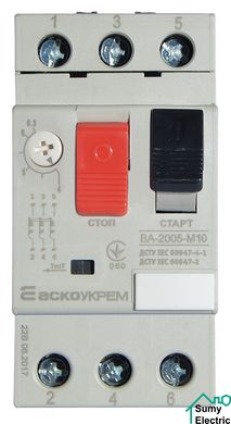 Автоматический выключатель защиты двигателя УКРЕМ ВА-2005 М10