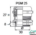 Сальник металевий PGM 25
