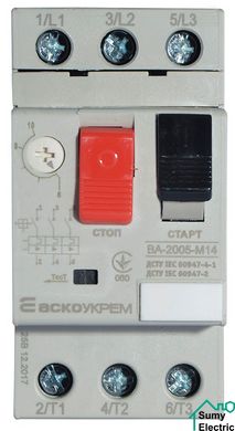 Автоматический выключатель защиты двигателя УКРЕМ ВА-2005 М14