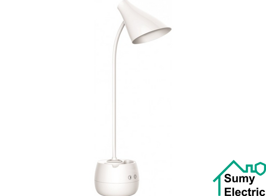 LED-cветильник Luxel настольный 7W + ночник+органайзер (белый) 4000К (TL-10W)